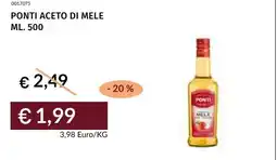 Prezzemolo e Vitale Ponti aceto di mele offerta