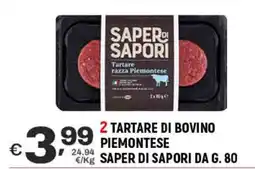 A&O 2 tartare di bovino piemontese SAPER DI SAPORI offerta