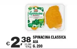 A&O Spinacina classica AIA offerta