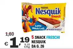 A&O 5 snack freschi NESQUIK offerta