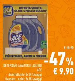 Conad Superstore Detersivo lavatrice liquido ACE offerta