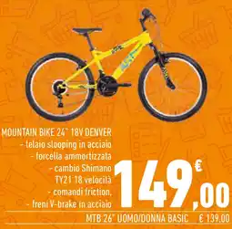 Conad Superstore Mountain bike 24" 18V DENVER offerta