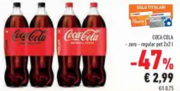 Conad Superstore COCA COLA -zero-regular pet offerta