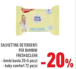 Conad Superstore Salviettine detergenti per bambini FRESH&CLEAN offerta