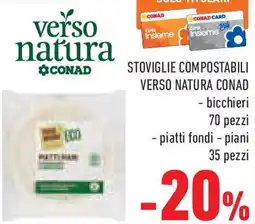 Conad Superstore Stoviglie compostabili VERSO NATURA CONAD offerta