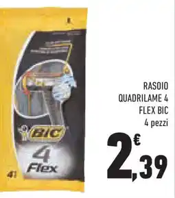 Conad Superstore Rasoio quadrilame 4 flex BIC 4 pezzi offerta