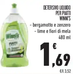 Conad Superstore Detersivo liquido per piatti WINNI'S offerta