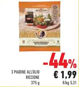 Conad Superstore 3 piadine all'olio RICCIONE offerta