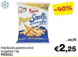Unes PataSnella patatine stick surgelate PIZZOLI offerta