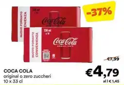 Unes COCA COLA original o zero zuccheri offerta