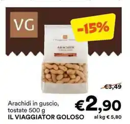 Unes Arachidi in guscio, tostate IL VIAGGIATOR GOLOSO offerta