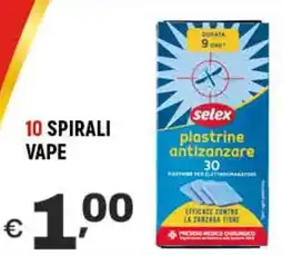 A&O 10 spirali VAPE offerta