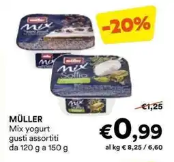 Unes MÜLLER Mix yogurt gusti assortiti offerta