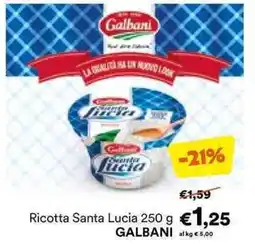 Unes Ricotta Santa Lucia GALBANI offerta
