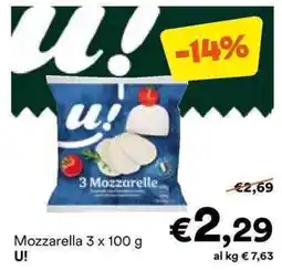 Unes Mozzarella U! offerta
