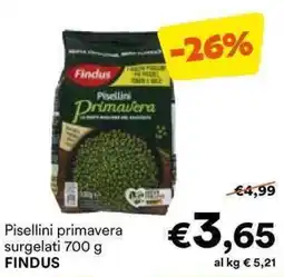Unes Pisellini primavera surgelati FINDUS offerta
