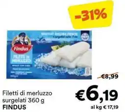 Unes Filetti di merluzzo surgelati FINDUS offerta