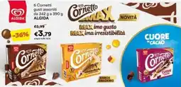 Unes 6 Cornetti gusti assortiti ALGIDA offerta
