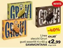 Unes Linea stecchi Gruvi gusti assortiti SAMMONTANA offerta