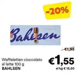 Unes Waffeletten cioccolato al latte BAHLSEN offerta