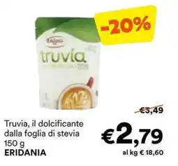 Unes Truvia, il dolcificante dalla foglia di stevia ERIDANIA offerta