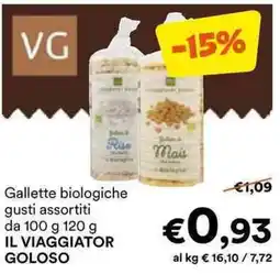 Unes Gallette biologiche gusti assortiti IL VIAGGIATOR GOLOSO offerta