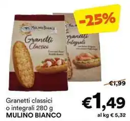Unes Granetti classici o integrali MULINO BIANCO offerta