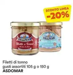 Unes Filetti di tonno gusti assortiti ASDOMAR offerta