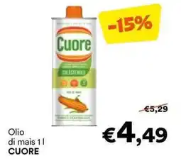 Unes Olio di mais CUORE offerta
