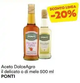 Unes Aceto DolceAgro il delicato o di mele PONTI offerta