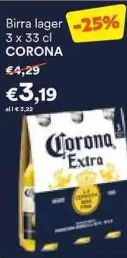 Unes Birra lager CORONA offerta