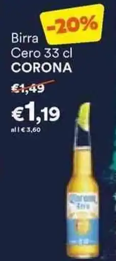 Unes Birra Cero CORONA offerta