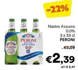Unes Nastro Azzurro 0.0% PERONI offerta