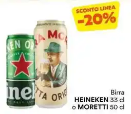 Unes Birra HEINEKEN o MORETTI offerta