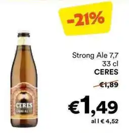 Unes Strong Ale 7,7 CERES offerta