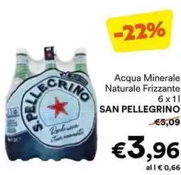 Unes Acqua Minerale Naturale Frizzante SAN PELLEGRINO offerta