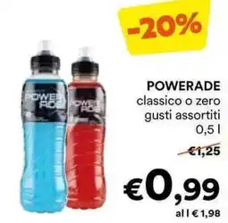 Unes POWERADE classico o zero gusti assortiti offerta