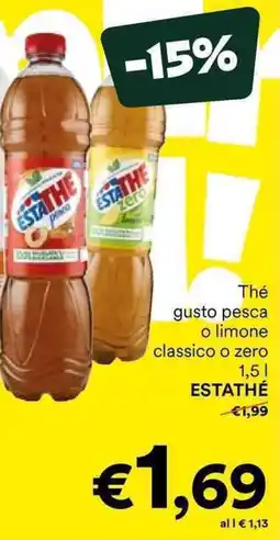 Unes Thé gusto pesca o limone classico o zero ESTATHÉ offerta