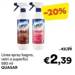 Unes Linea spray bagno, vetri o superfici QUASAR offerta