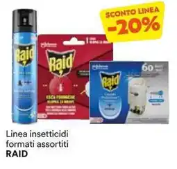 Unes Linea insetticidi formati assortiti RAID offerta