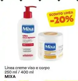 Unes Linea creme viso e corpo MIXA offerta