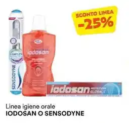 Unes Linea igiene orale IODOSAN O SENSODYNE offerta