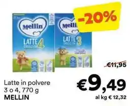 Unes Latte in polvere 3 o 4 MELLIMellin offerta