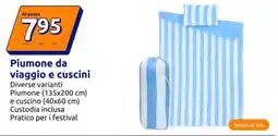 Action Piumone da viaggio e cuscini offerta