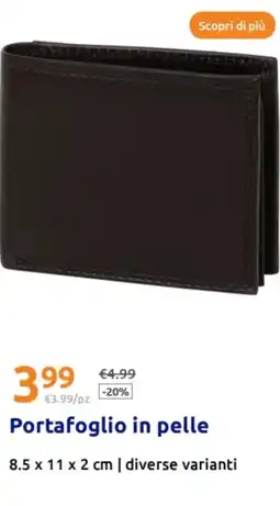 Action Portafoglio in pelle offerta