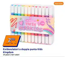 Action Evidenziatori a doppia punta Kids Kingdom offerta