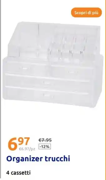 Action Organizer trucchi 4 cassetti offerta