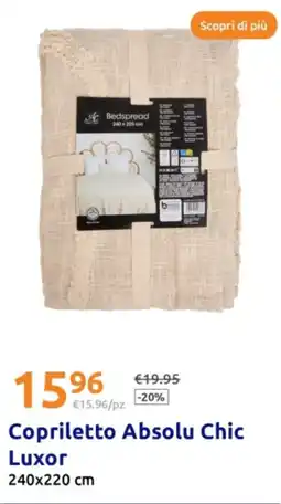 Action Copriletto Absolu Chic Luxor offerta