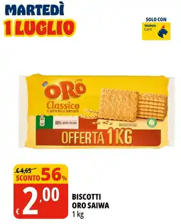 Tigros Biscotti ORO SAIWA offerta