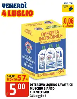 Tigros Detersivo liquido lavatrice muschio bianco CHANTECLAIR offerta
